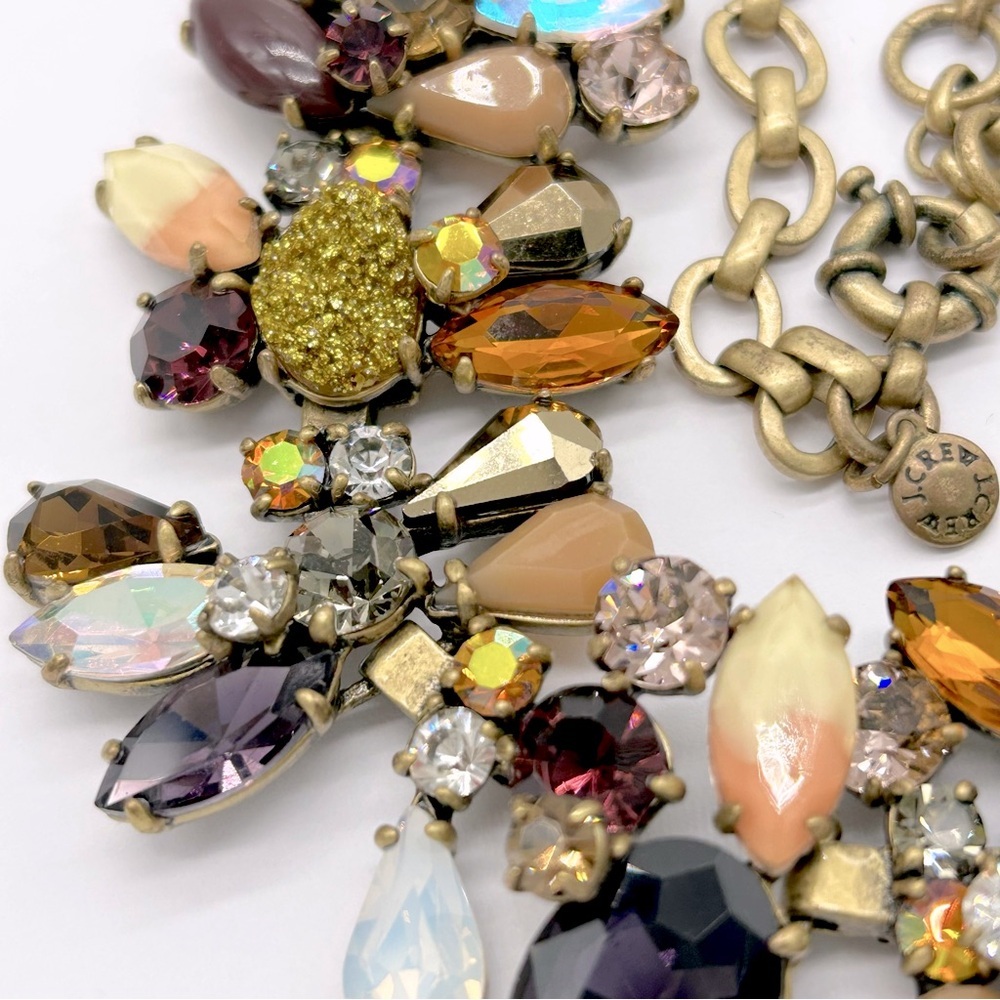 J. Crew Multi-Color Rhinestone Druzy Necklace - image 6